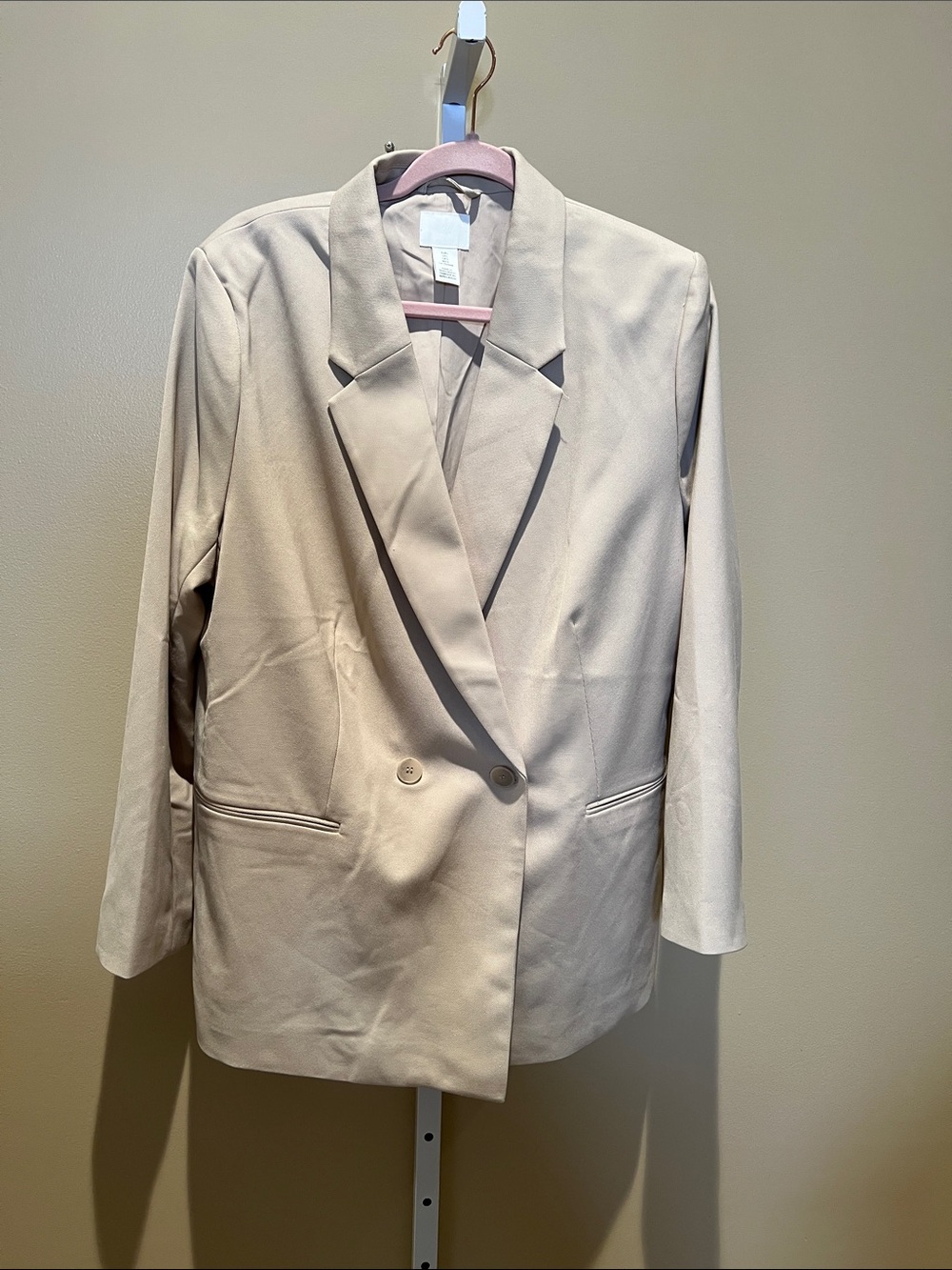 H&M Double-Breasted Blazer - Light Beige
